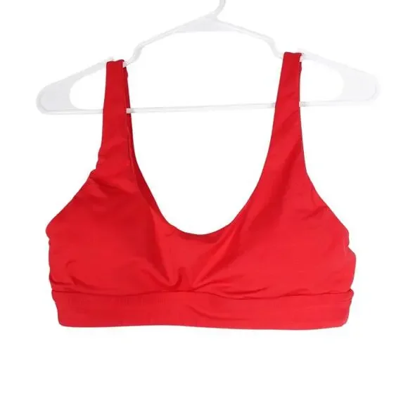 NWT Andie Swim Women's Ventura Bikini Top Cherry Red Size Small Padded Support - Picture 3 of 10